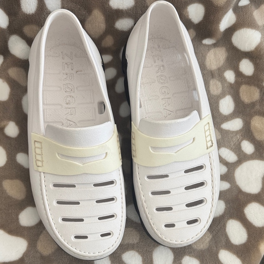 Cole Haan White Athletic Slip-On Shoes